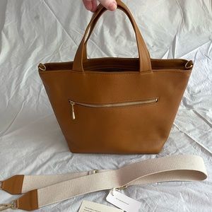 Gigi New York:  Marnie Satchel-pebbled leather, gold hardware